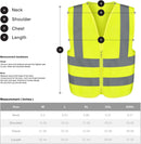 NEIKO 53964A High Visibility SAFETY Vest with 2 Pockets, XX-Large, Neon Yellow