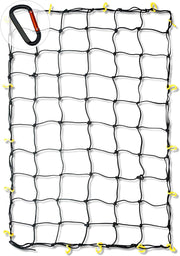 4'x6' Super Duty Small Cargo Net¸ Bungee Cargo Net Detachable hooks, 4 Carabiners (16-Piece)
