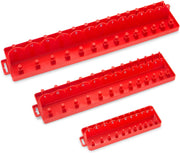 Socket Set Tray Organizer Case with Double Rows 1/4", 3/8", & 1/2" Drive (3-Piece)