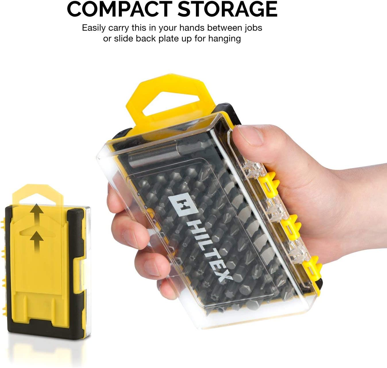 Security Bit Set with Magnetic Extension Adapter — 1/4" Hex Shank, CrV Steel (61-Piece)