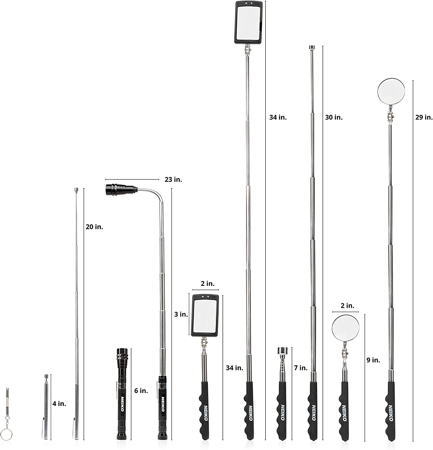 (6) Piece Set, Magnetic Tool & Telescoping Mirror Set