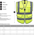 Neiko 53996A XX-Large Ultra Reflective Safety Vest with Reflective Stripes & Zipper, Visibility Strips on Neon Yellow for Emergency, Safety Vest for Men and Women, Adult Safety Vest