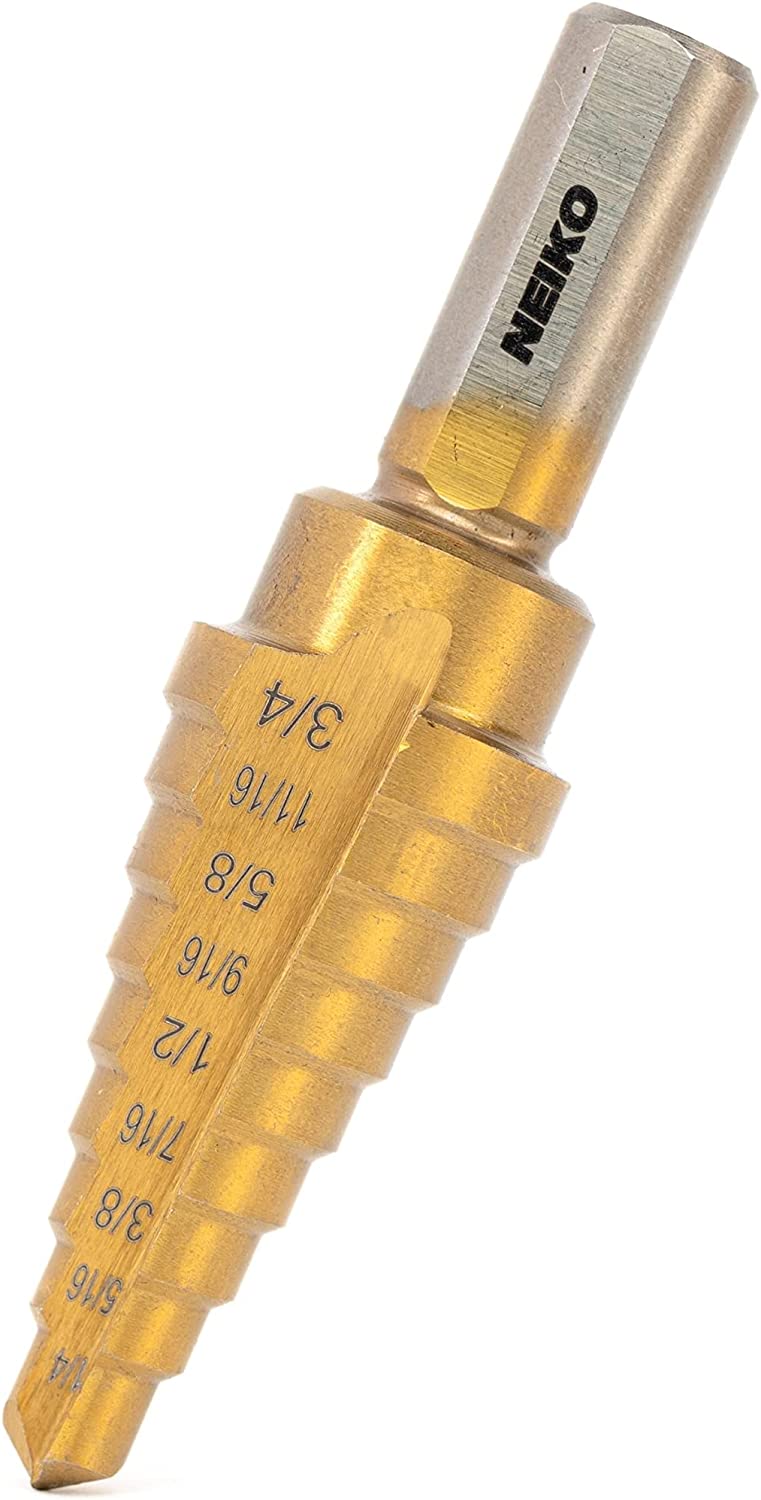 Titanium Step Drill Bit, High-Speed Alloy-Steel Bit, Hole Expander for Wood & Metal