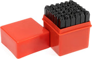 Number & Letter Punch Set — Heat-Treated Carbon Steel, 1/4" Shank (36-Piece)