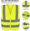 NEIKO 53962A High Visibility Safety Vest with 2 Pockets, ANSI / ISEA Standard | Color Neon Yellow | Size L