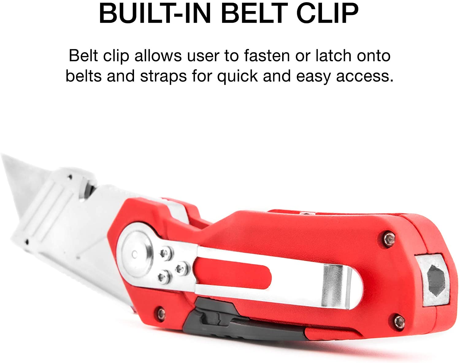 4-in-1 Folding Utility Knife — Box Cutter, Wire Stripper, Bit Driver