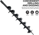 HILTEX 10245 4” X 30” Steel Auger Bit | 3/4” Shaft | For Planting Trees and Bedding, Bulbs, Seedlings, Gardening | Ice Fishing | Large Fencing Projects
