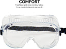 NEIKO 53874A Clear Protective Lab Safety Goggles Chemistry, Scientific, Construction Goggles, Contractor Work, Woodworking, Anti-Fog and Splash, Includes Indirect Vent and for Men and Women