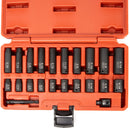 NEIKO 02435A 1/4" Drive Impact Socket Set | 22 Piece | Standard 3/16” – 9/16” SAE | Deep and Shallow Sockets | Chrome Vanadium Steel | 3/8” to 1/4” Reducer | Hex Shank Socket Impact Adapter