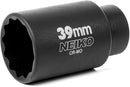 NEIKO 02529A 39mm Socket | 1/2” Drive Deep Impact Socket | Spindle & Axle Nut Socket | 12 Point |Chrome Molybdenum Cr-Mo |Deep Well Hub | Triple Square | Axle Shaft Nut Remover