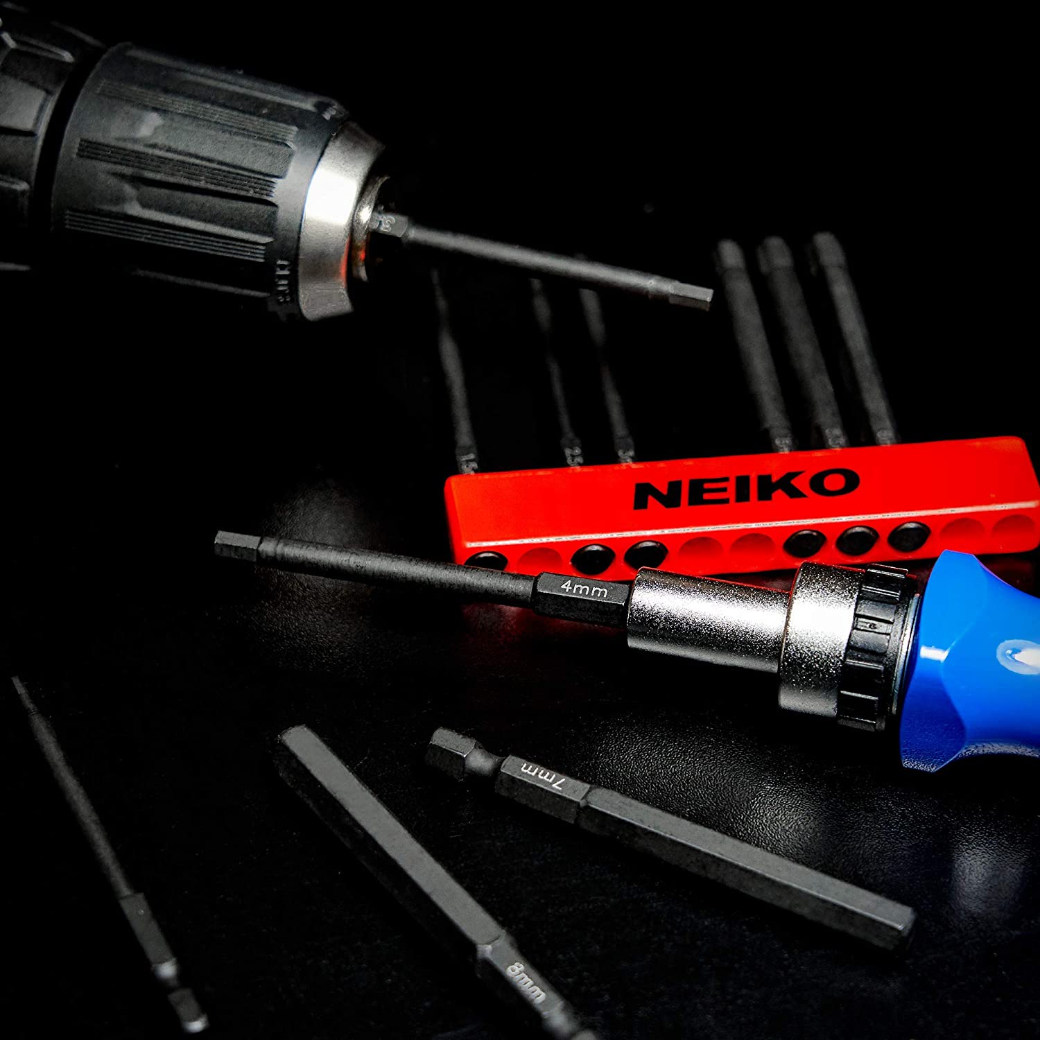 Hex Allen Power Bit Set Metric Sizes 1.5mm to 8mm (11-Piece)