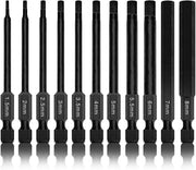 Hex Allen Power Bit Set Metric Sizes 1.5mm to 8mm (11-Piece)