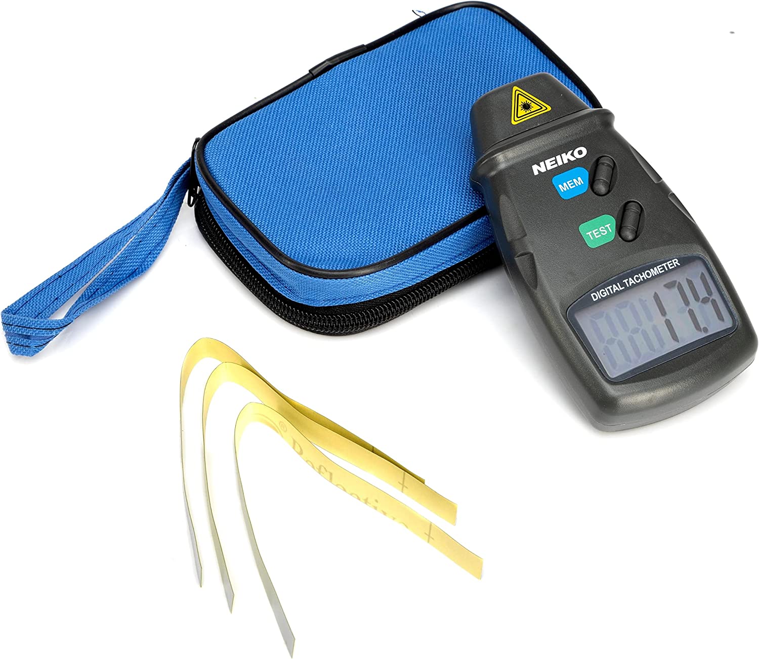 Digital Tachometer — Noncontact Laser, 2.5–99,999 RPM