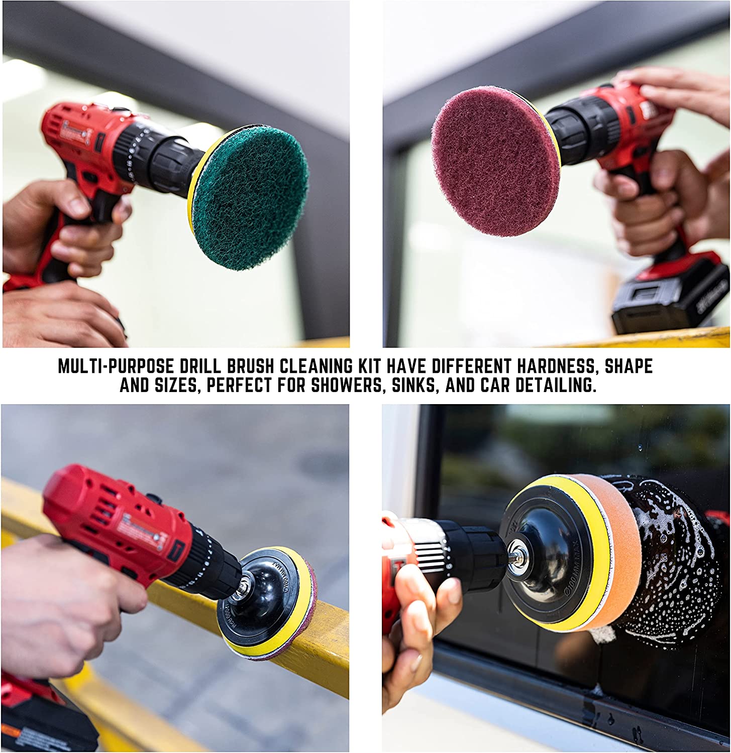 NEIKO Drill Brush Attachment Set Polishing, Buffing, Scru – NEIKO®