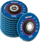 NEIKO 11142A Zirconia Flap Disc | 40 Grit | 10 Pack | 4.5" x 7/8-Inch | Bevel Type