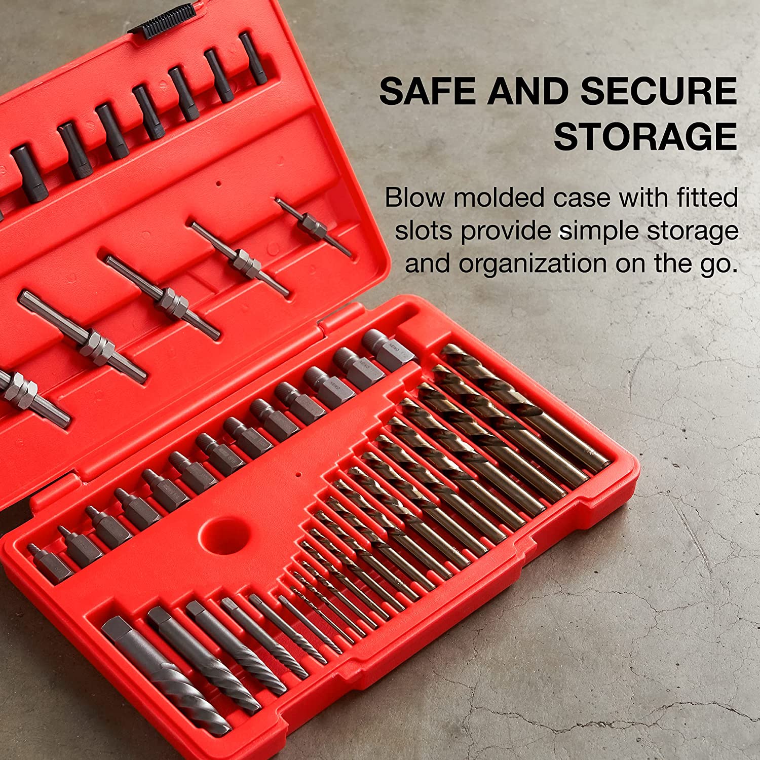 Master Screw Extractor & Bolt Remover Set — Multi-Spline, HSS Drill Bits (55-Piece)