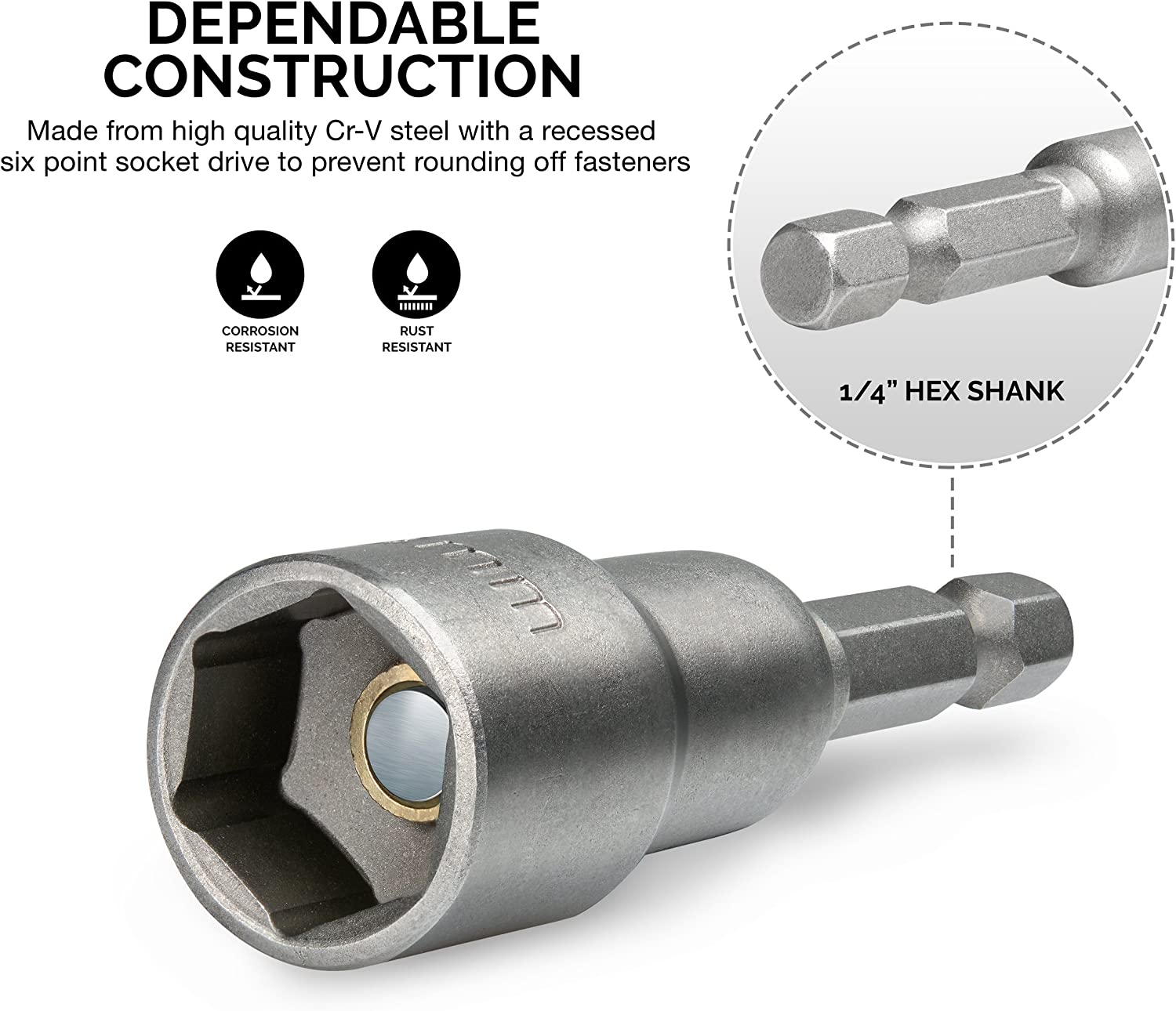 NEIKO 1/4” Hex Shank Magnetic Power Impact Nut Driver Set – NEIKO®