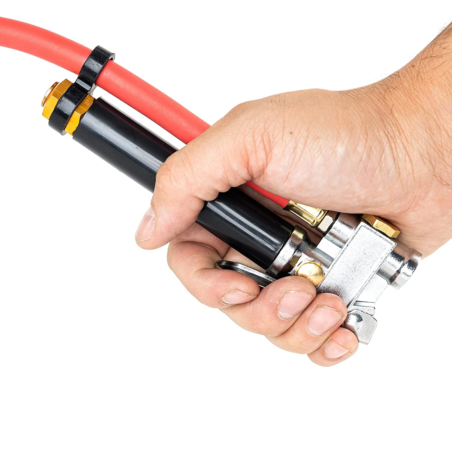 Tire Inflator, 12 Inch, Flexible Air Tire Pressure Gauge, 20 – 120 PSI