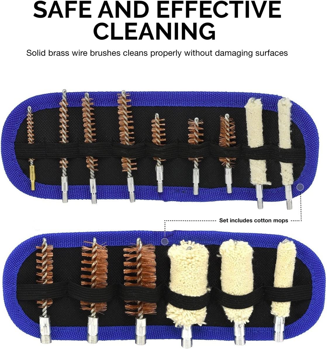 Universal Gun Cleaning Kit — All Calibers, Brushes, Mops & Rods, Zippered Case (103-Piece)