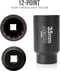 NEIKO 02526A 35mm Socket | 1/2” Drive Deep Impact Socket | Spindle & Axle Nut Socket | 12 Point |Chrome Molybdenum Cr-Mo |Deep Well Hub | Triple Square | Axle Shaft Nut Remover