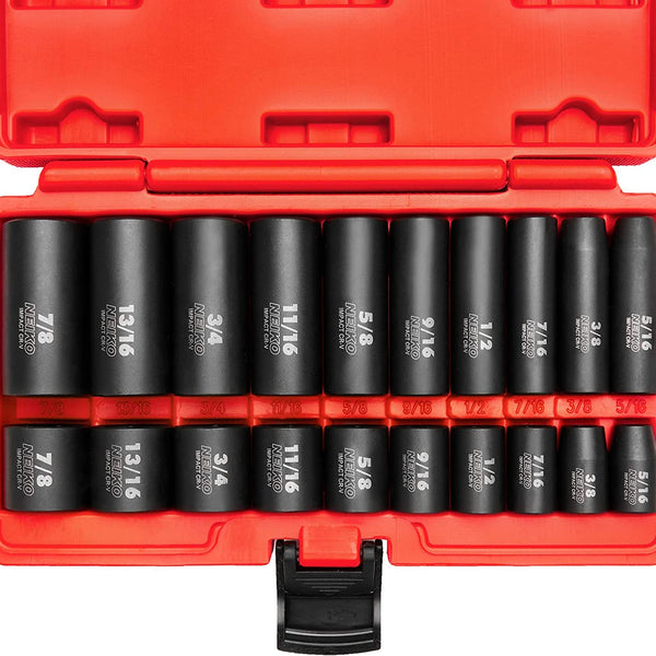 NEIKO 02440A 3/8-Inch-Drive Impact Socket Set, SAE Sizes 5/16" To 3/4" – NEIKO