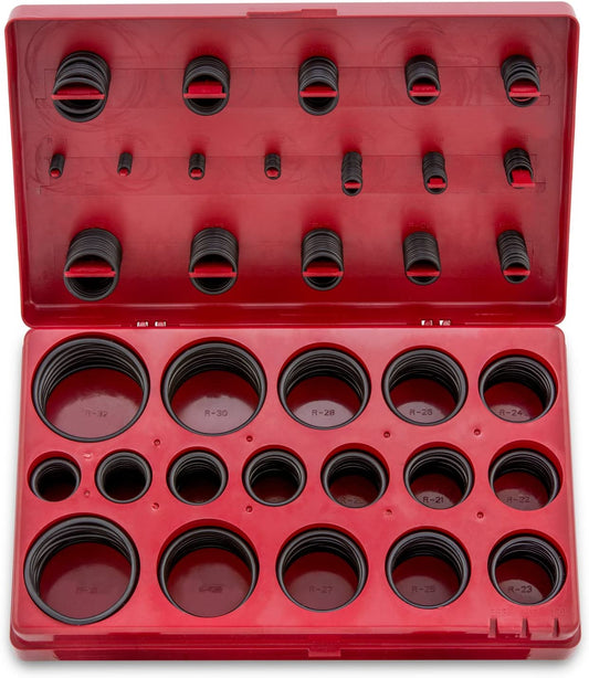 NEIKO 407 Rubber O-Ring Assortment Kit, Buna-N Gasket Sealing Rings and Replacement O-Rings, 32 SAE Sizes, 407-Piece Kit