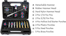 NEIKO 02640A Gunsmith Punch Set 21 PC, Chrome Vanadium Steel, Plastic & Brass Pin Punches, Rubber, Nylon, Brass and Steel Hammer Heads, Hollow End Starter Punches, Repair Punch Set, Pin Remover