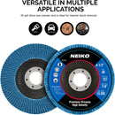 NEIKO 11255A 10 Pack Jumbo Zirconia Flap Discs 4-1/2 for Angle Grinder, 40 Grit Flapper Wheel, Flat T27 Grinding Wheel 4.5 Inch Flap Disc, 7/8" Arbor Grinding Disc, Flap Wheel for Wood & Metal Sanding