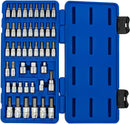 NEIKO 01145A Master Combination Bit Socket Set, 45 Pieces | Torx | Hex | External Torx | Screwdriver | S2 Steel Machined Bits | Chrome Vanadium Steel Sockets | Standard SAE and Metric Sized Socket