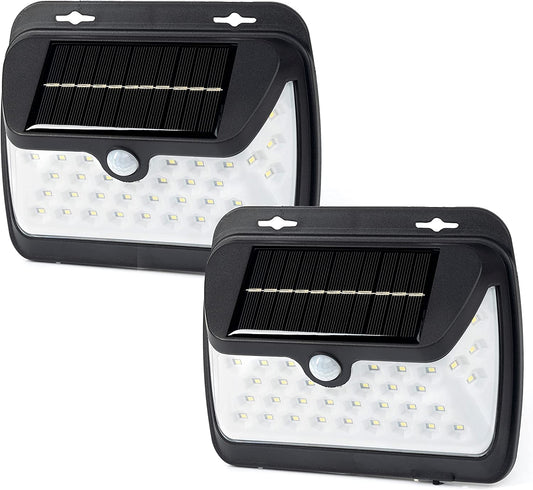 NEIKO 40498A Outside Solar Light with Motion Sensor, 2 Pack, Outdoor Light with Super Bright Wide Angle Solar Light LED, Waterproof Flood Light, Solar Security Lights, Sensor Light
