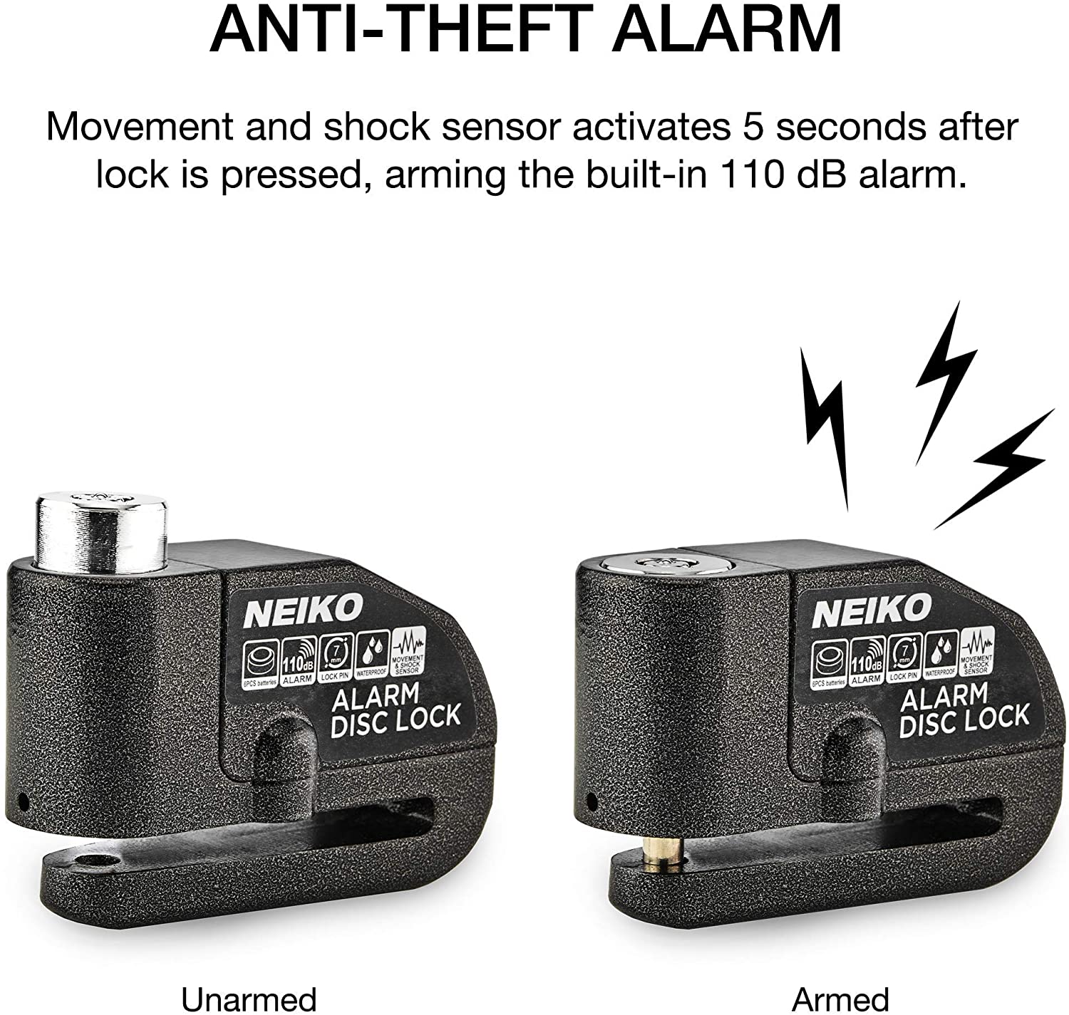 Motorcycle Locks Anti Theft with Alarm, Motorcycle Disc Lock with Alarm