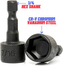 NEIKO 10068A Power Nut Driver | 20Pc Hex Nut Driver Set | 1/4" Hex Shank | SAE & Metric | 4-12mm & 5/32”-1/2” | High Torque CR-V Steel | Quick Change | 6 Point Socket Drill Bit Set | Nutsetter