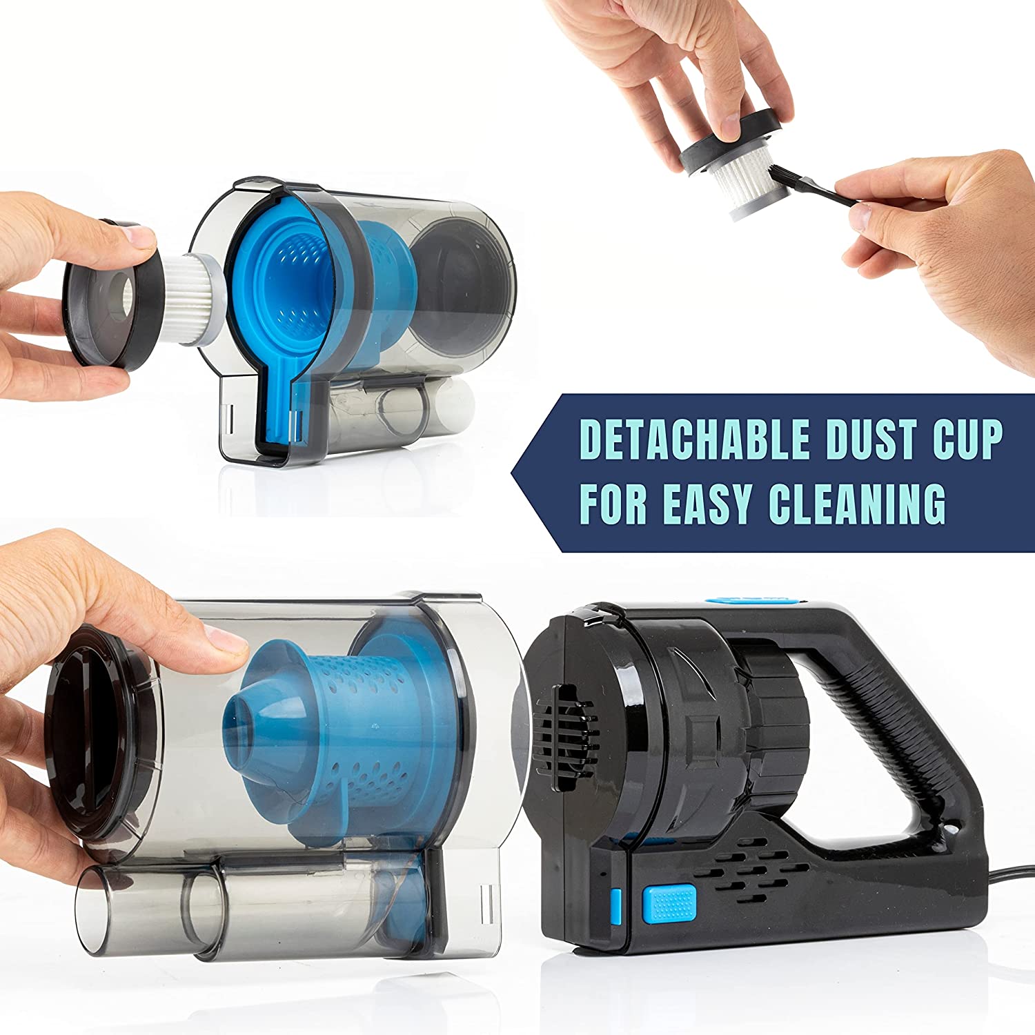 Portable Car Vacuum Cleaner Wet Dry, Wet Vacuum Cleaner for Car or Vehicle, High Power