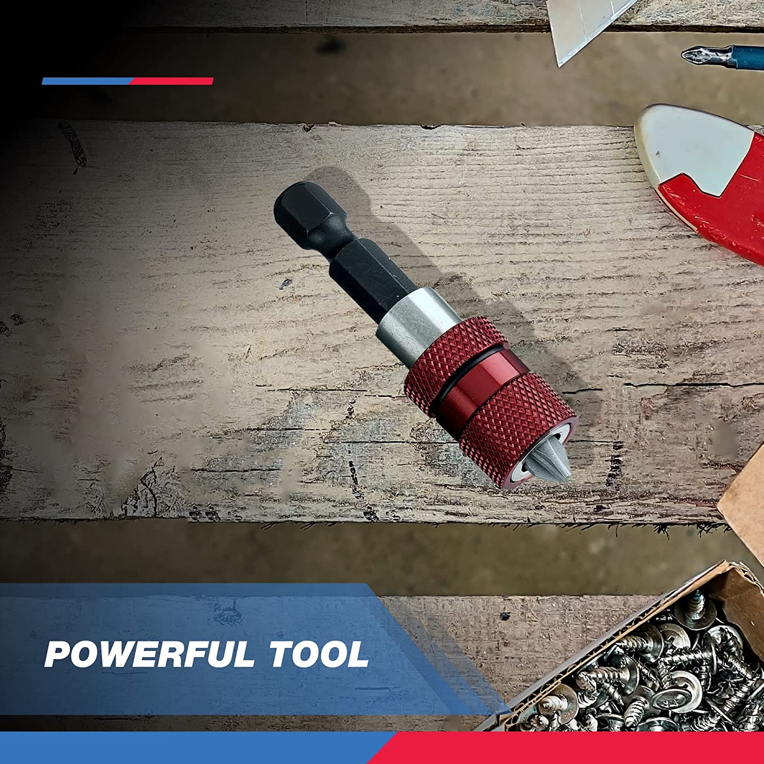 Adjustable Depth Screwdriver Bit Holder, Magnetic Quick Change 1/4 Bit Holder