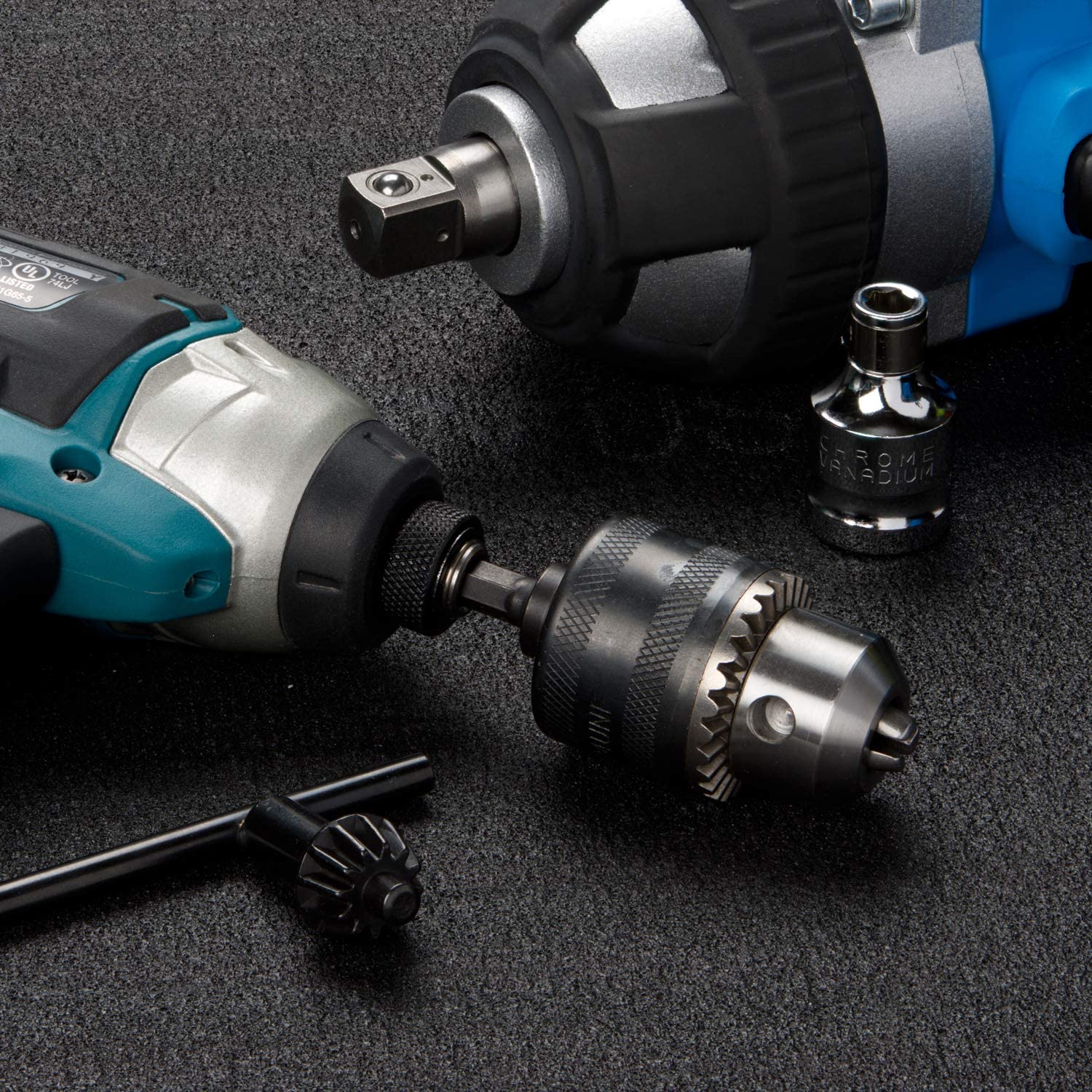 3/8” Drill Chuck Adapter, Chuck Drill for Impact Drivers with 1/4 Inch Quick Change Shank