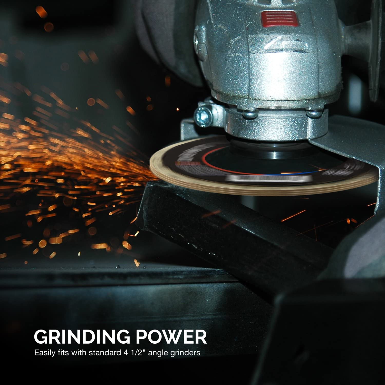 10 Pack Aluminum Oxide Flap Discs 4-1/2 for Angle Grinder, 80 Grit Flapper Wheel