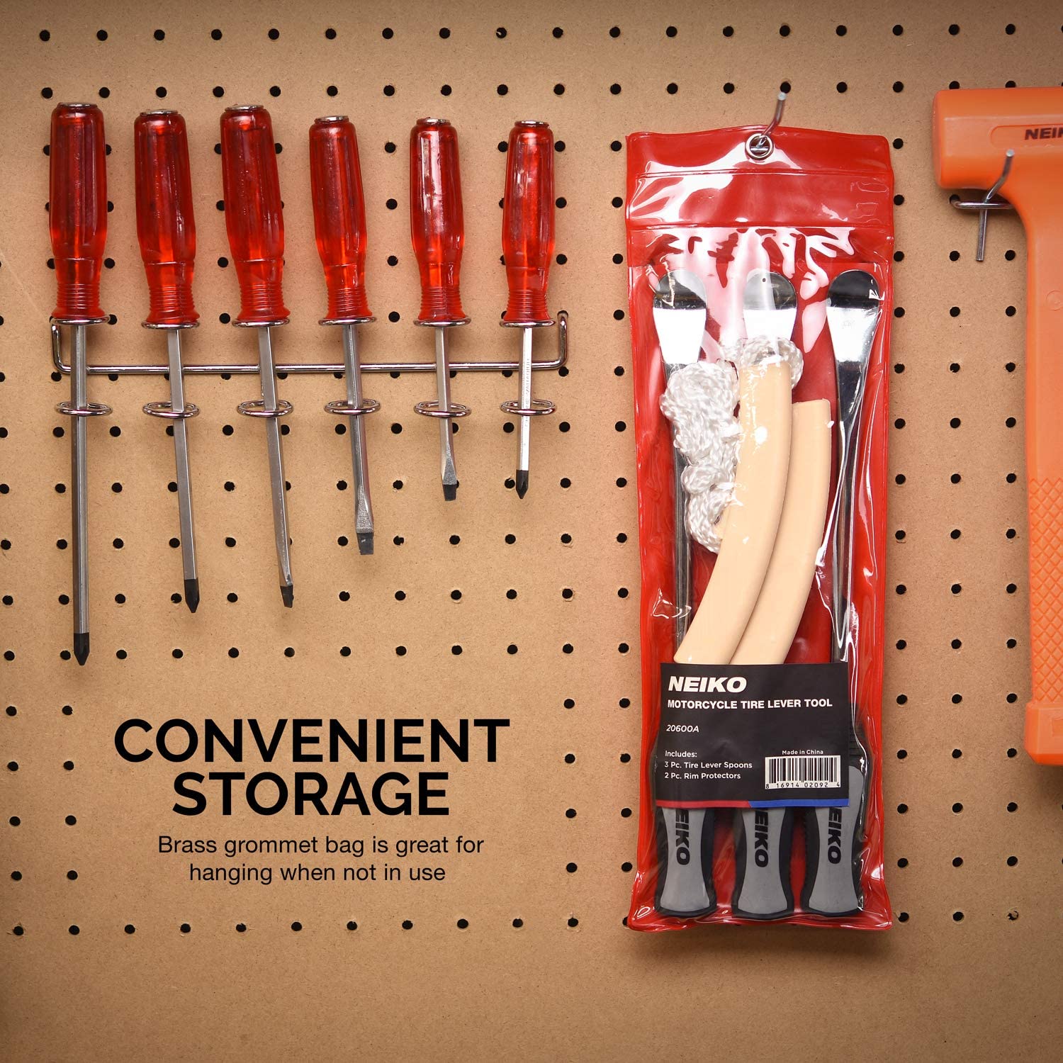 Tire Spoon Levers, Repair Tool Kit, 11 1/2" Hardened Steel Irons (5-Piece)