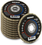 10 Pack Aluminum Oxide Flap Discs 4-1/2 for Angle Grinder, 80 Grit Flapper Wheel