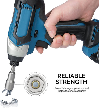 NEIKO 10065A 1/4” Hex Shank Magnetic Power Impact Nut Driver Set |8 Piece Tool Set | Professional Grade Socket Nut Setters| Metric | Sizes 6 to 13 MM | Cr-V Steel