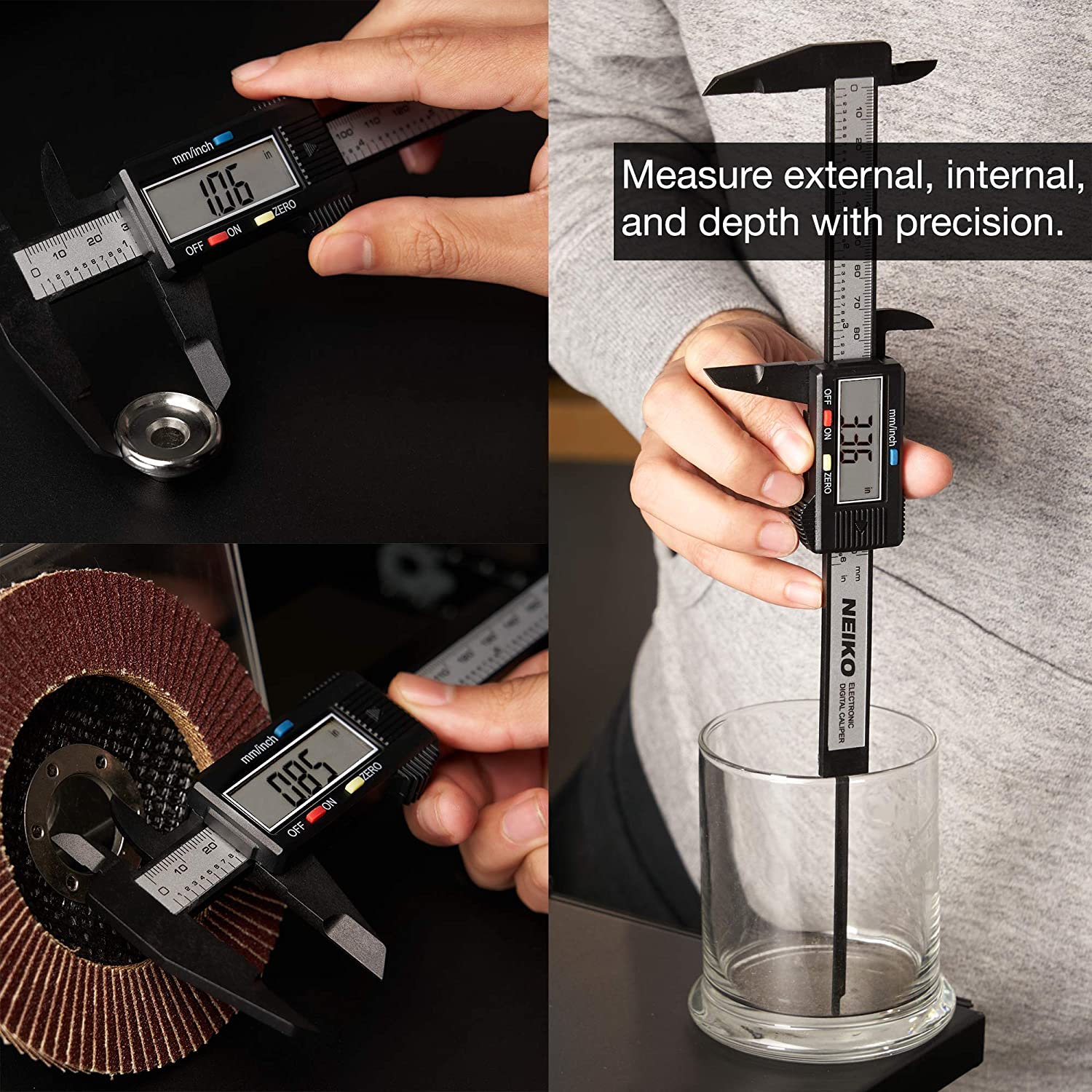 6" Digital Caliper — Budget Electronic Measuring Tool, 0–6" / 0–150 mm