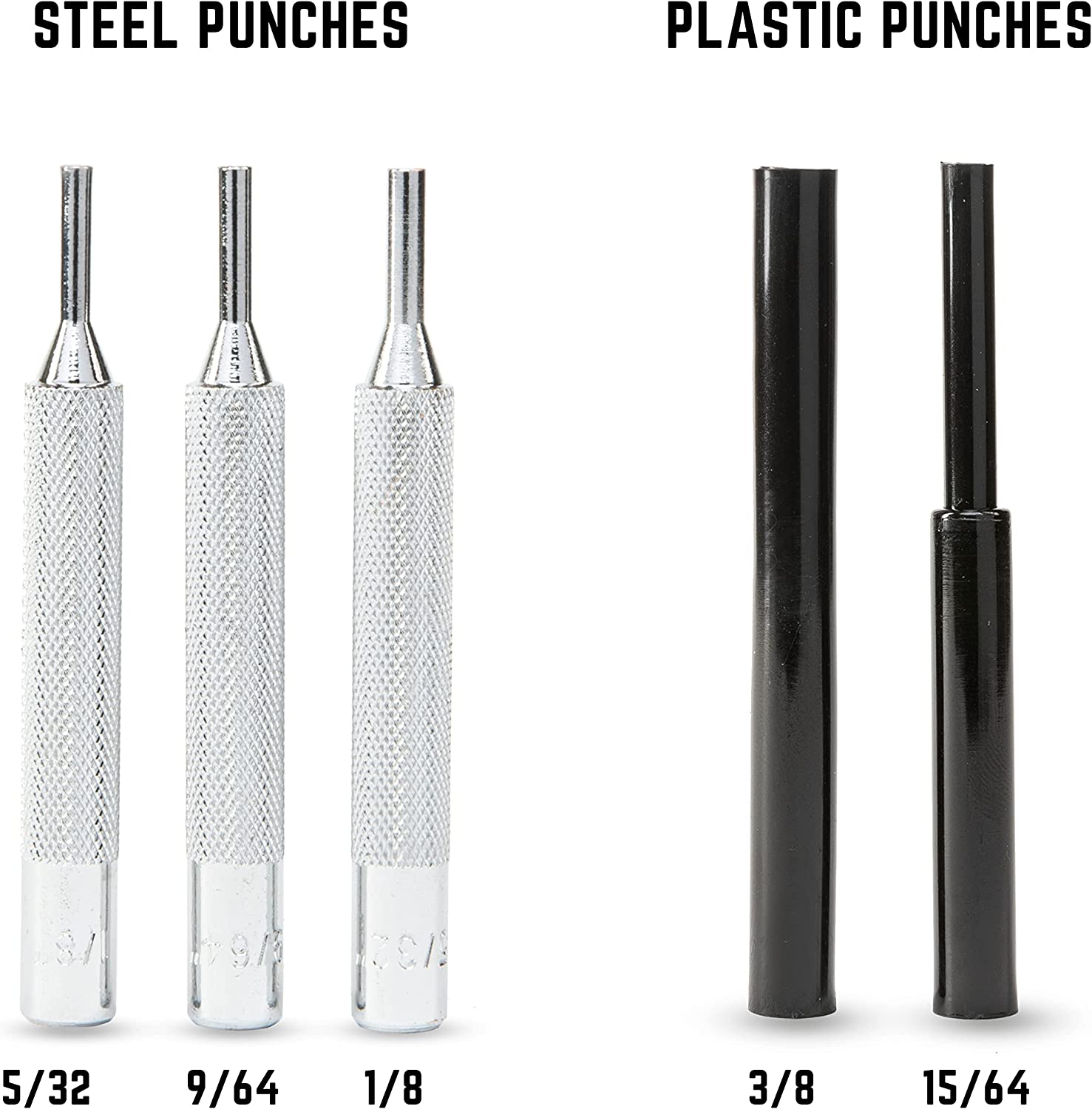 Gunsmith Punch Set 21 PC, Chrome Vanadium Steel, Plastic & Brass Pin Punches, Rubber, Nylon