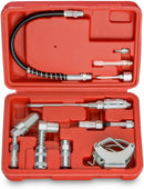 TOOLUXE 61077L Grease Gun and Lubrication Accessory Kit | Zerk Fittings | Multi-Function