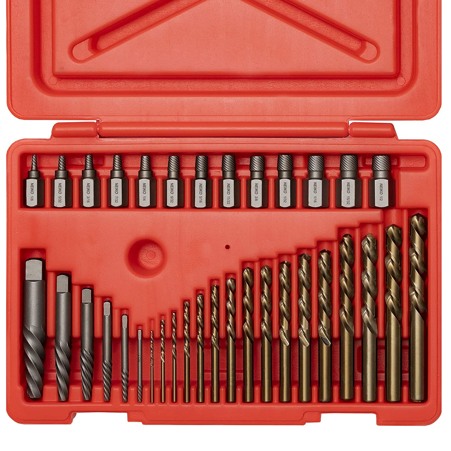 Screw-Extractor Set, Broken Bolt Remover, Multispline & Spiral Extractors for Stripped Screws (35-Piece)