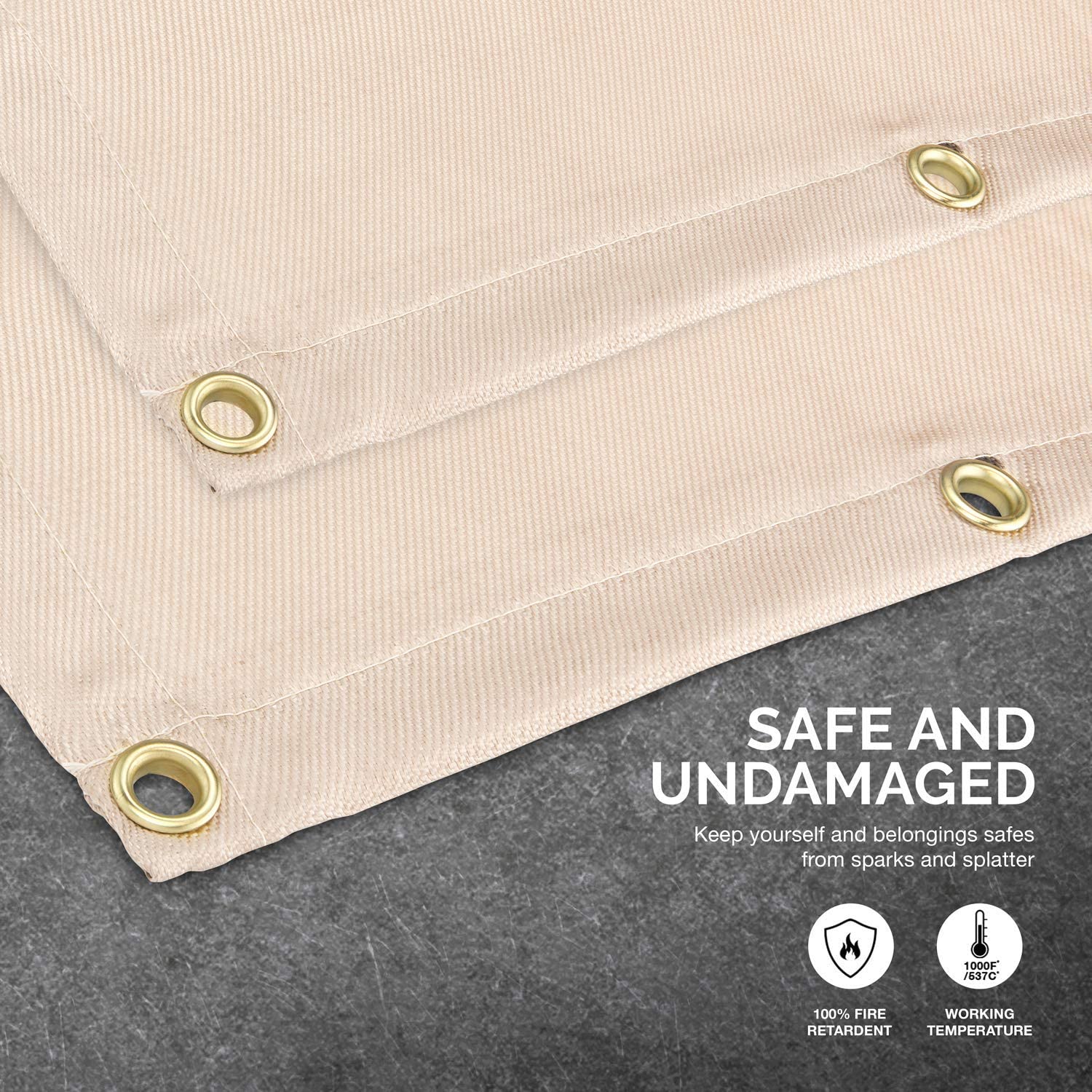 Welding Blanket — Heavy-Duty Fiberglass, 4'×6', 1,000°F Rated
