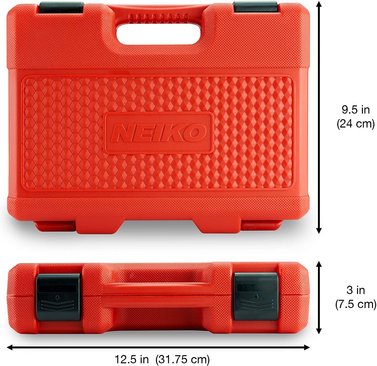 3/8” Drive Standard & Deep Metric Impact Socket Set Metric 7mm to 19mm, Premium Cr-V Steel (26-Piece)