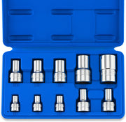 External Torx Plus Socket Set — EP6–EP24, 1/4", 3/8" & 1/2" Drive, CrV (10-Piece)