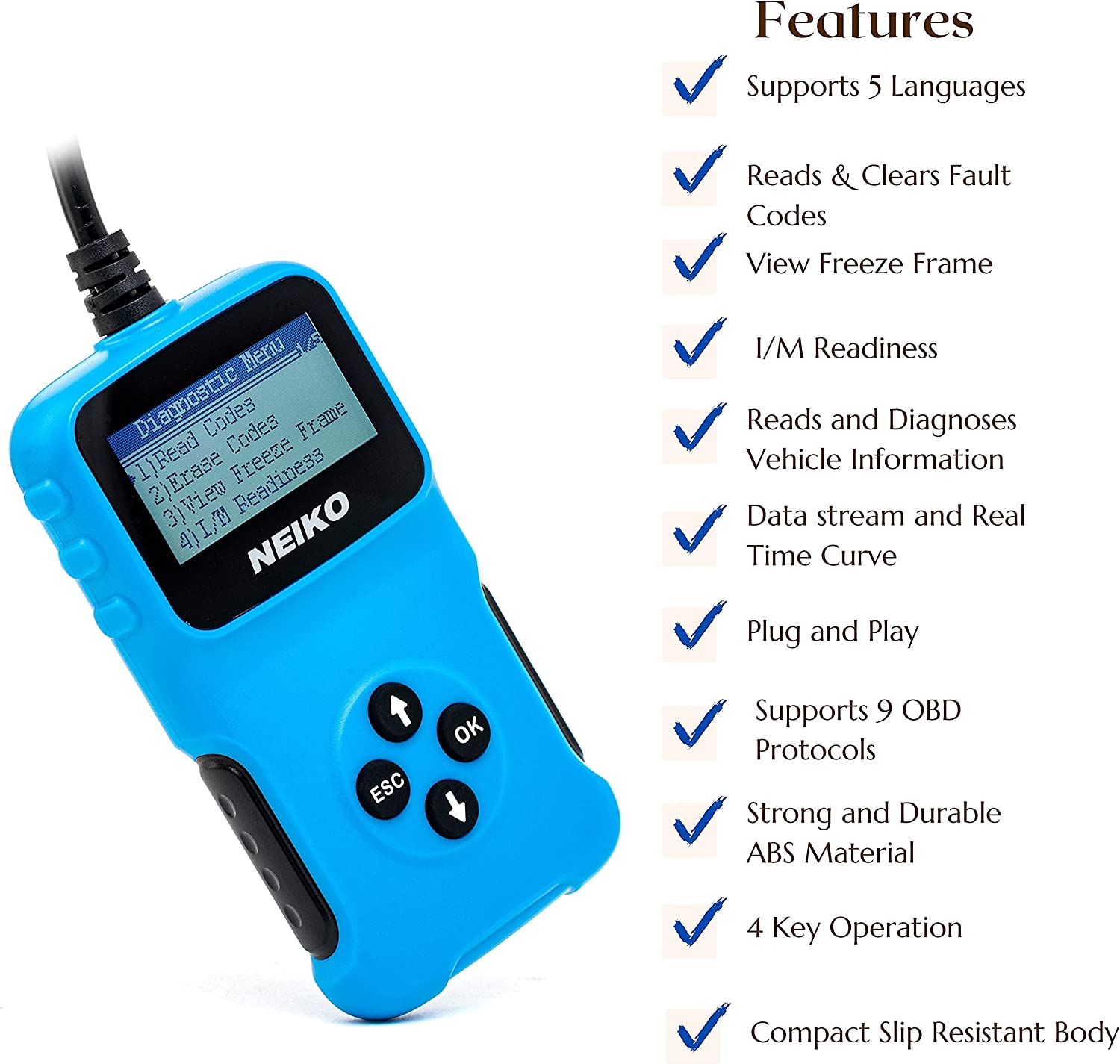 Car OBD2 Scanner — Plug-and-Play Diagnostic Code Reader