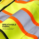 NEIKO 53990A High Visibility Safety Vest with 3 Pockets and Zipper, Neon Yellow | Size L