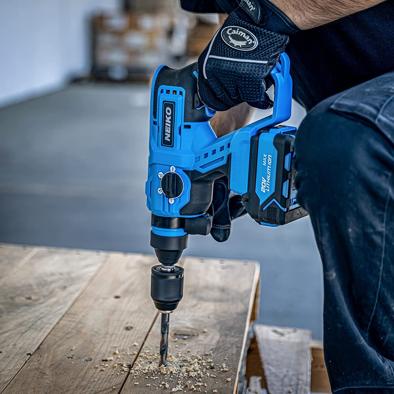 Cordless Rotary Hammer Drill — SDS Plus, 20V Brushless, 4 Functions
