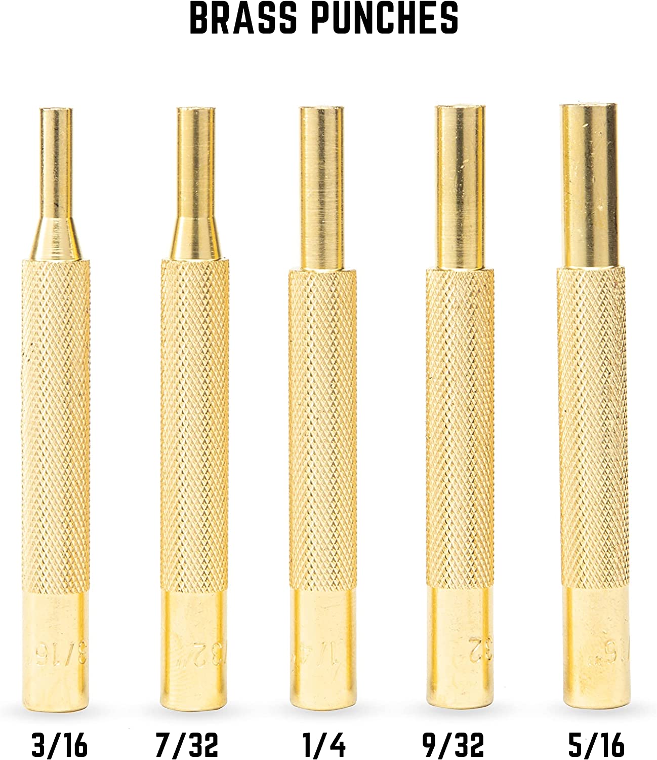 Gunsmith Punch Set 21 PC, Chrome Vanadium Steel, Plastic & Brass Pin Punches, Rubber, Nylon